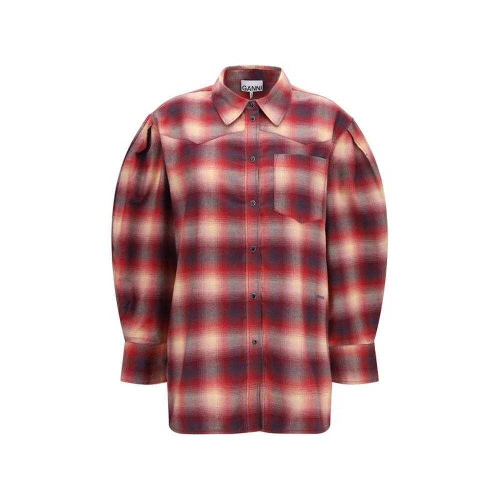 Ganni Multicolor Cotton Pattern Women's Shirt